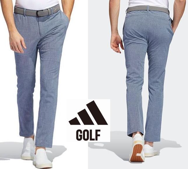 新品 79 アディダス ゴルフ 春夏 adidas GOLF ストレッチ クロスハッチ ロング パンツ 軽量 通気性 ストレッチ拍卖