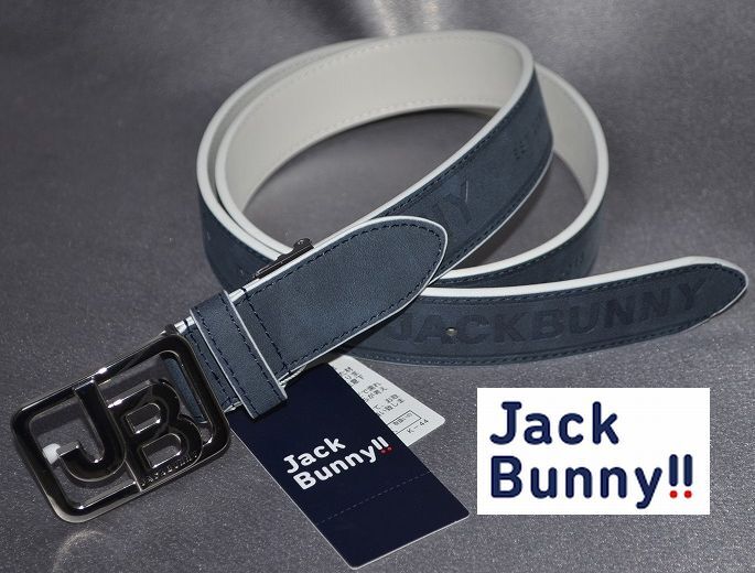 新品 ジャックバニー Jack Bunny!! ユニセックス ベルト by PEARLY GATES JBスクエアバックル 型押しロゴ合皮ベルト拍卖