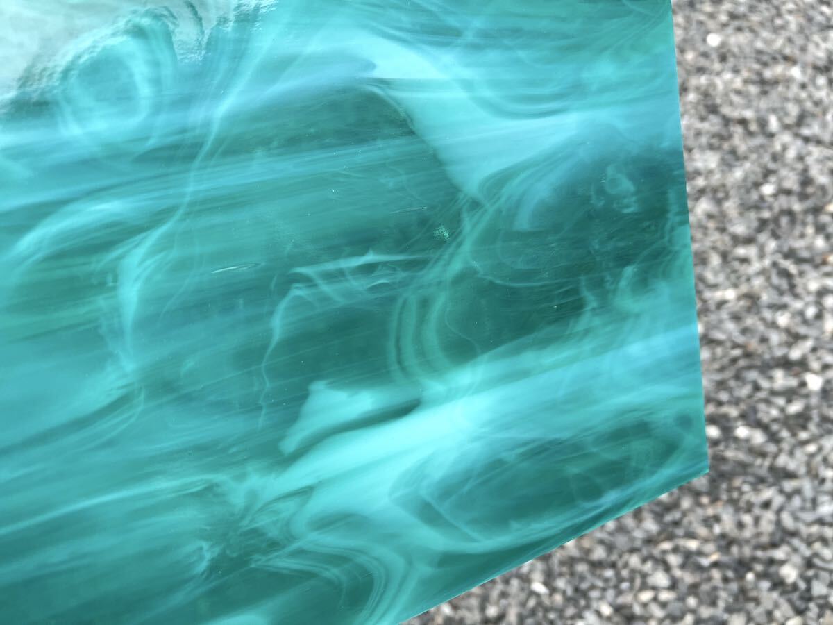 094 スペクトラムSPF823.72S ティールグリーンステンドグラスフュージング材料 膨張率96拍卖