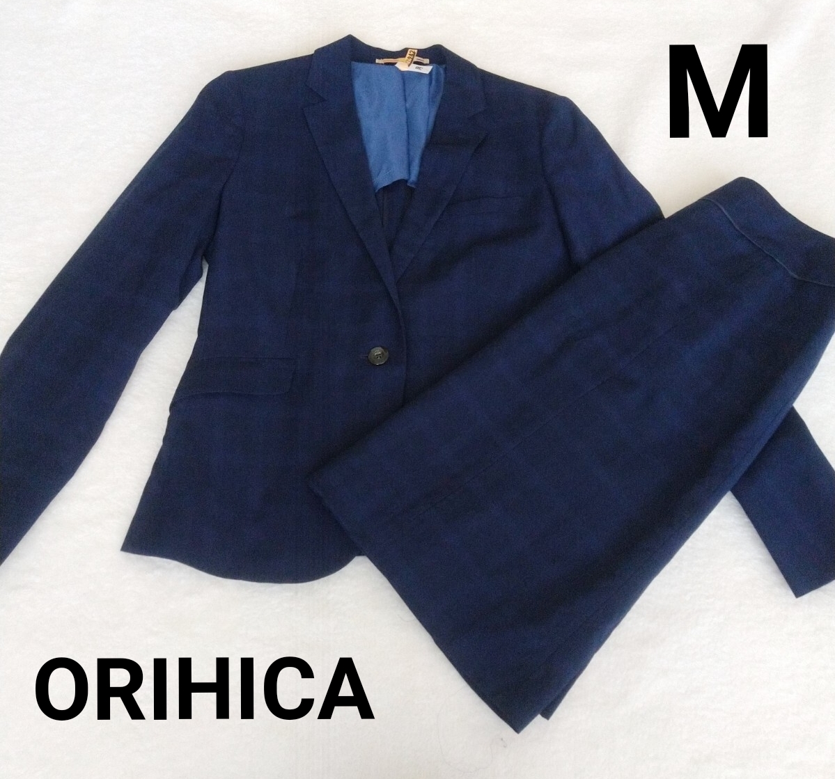 ORIHICA(オリヒカ) レディース スーツ セットアップ ネイビー系 ジャケット&スカート Mサイズ拍卖