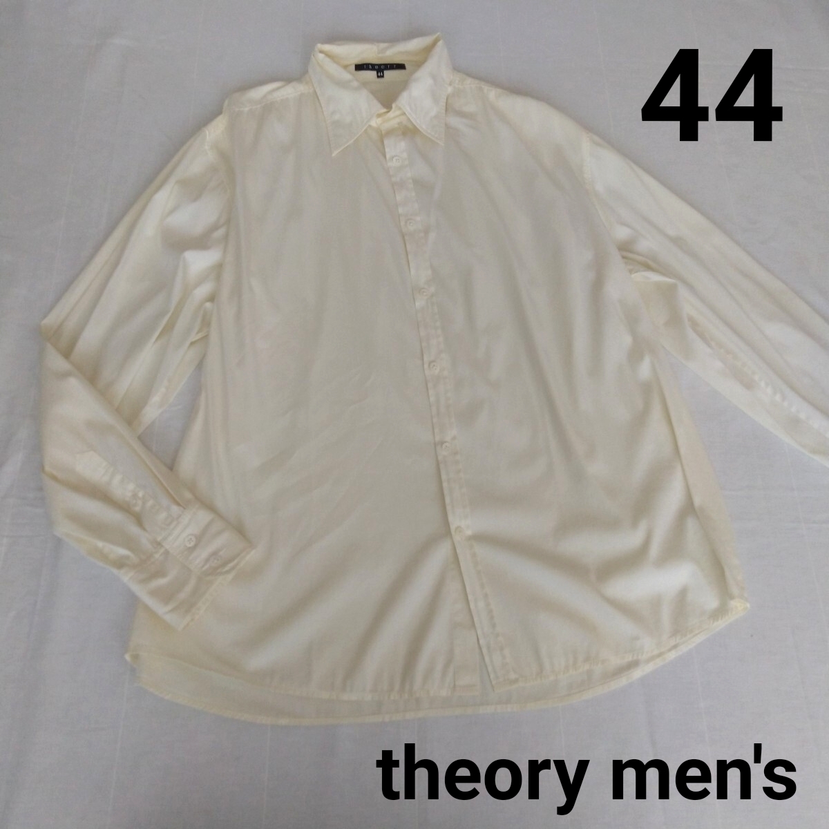theory(セオリー)メンズ 大きいサイズ とろみシャツ オフホワイト 44サイズ拍卖