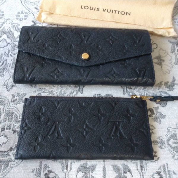 M60287【直営店購入・本物】LOUIS VUITTON ルイヴィトン 長財布 ポルトフォイユ キュリユーズ アンプラント コインポーチ付 ネイビー系拍卖
