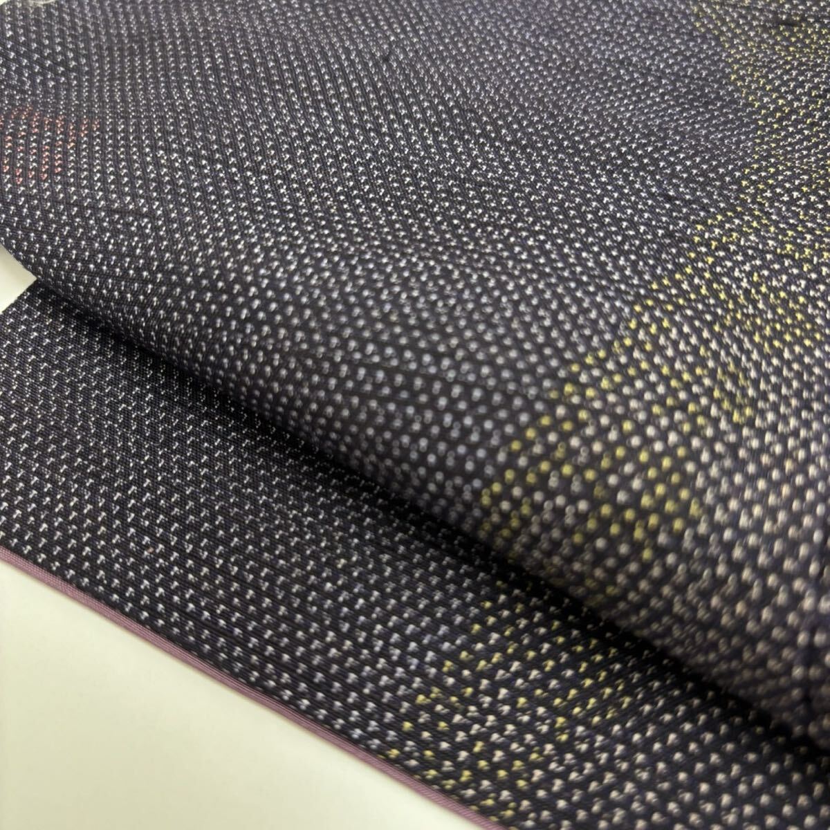 塩沢紬 細かな絣柄 風合い良い品 正絹 着物 Q-258拍卖