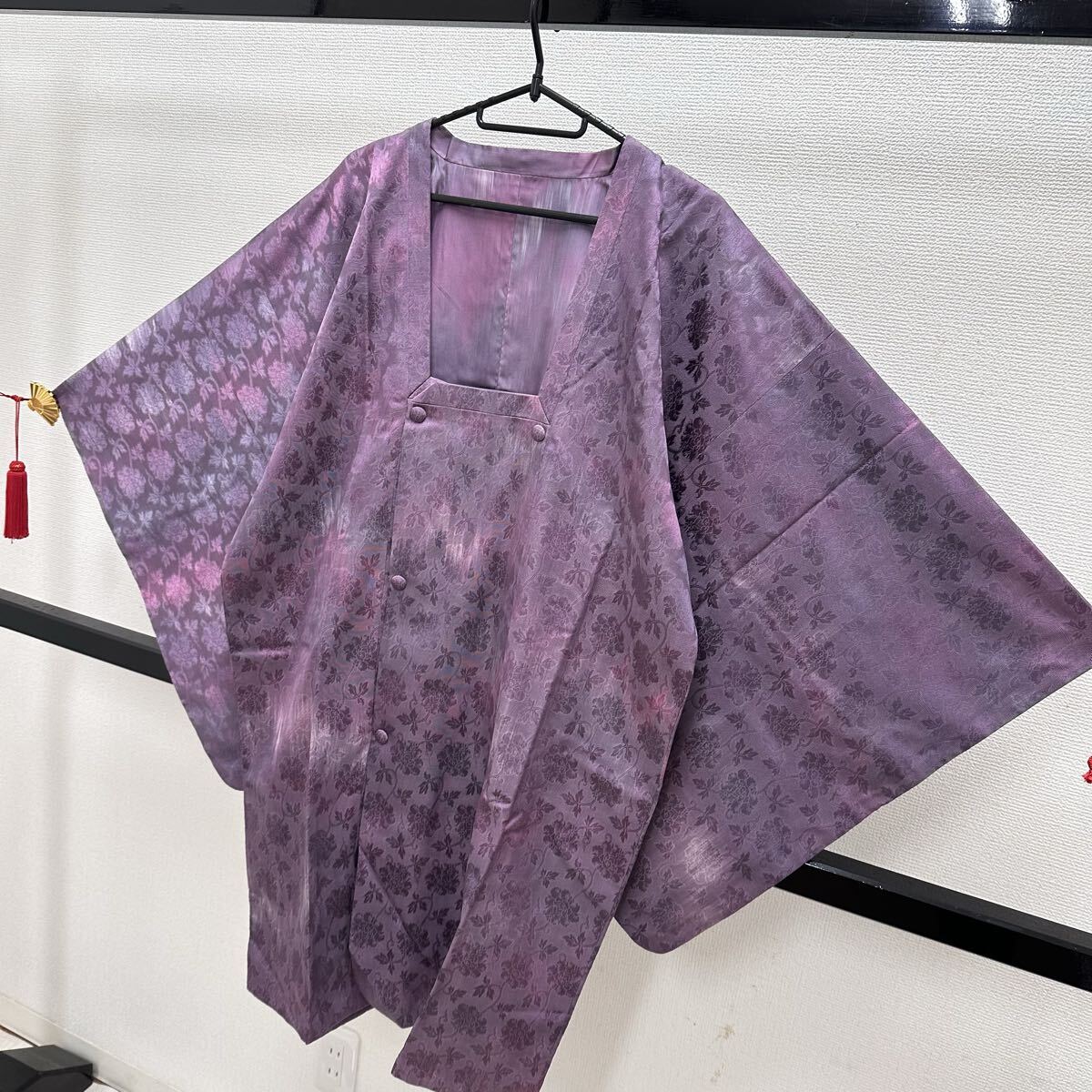 道行コート 花唐草 暈しのグラデーション 正絹 着物 Q-261拍卖