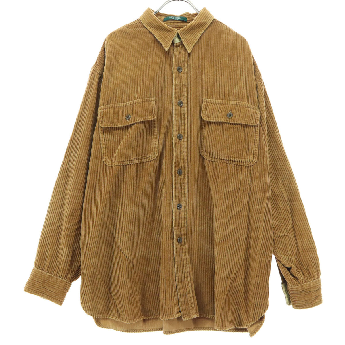 美品 CLAYBROOKE クレイブルック 90s オールド 長袖 コーデュロイシャツ L ブラウン メンズ拍卖