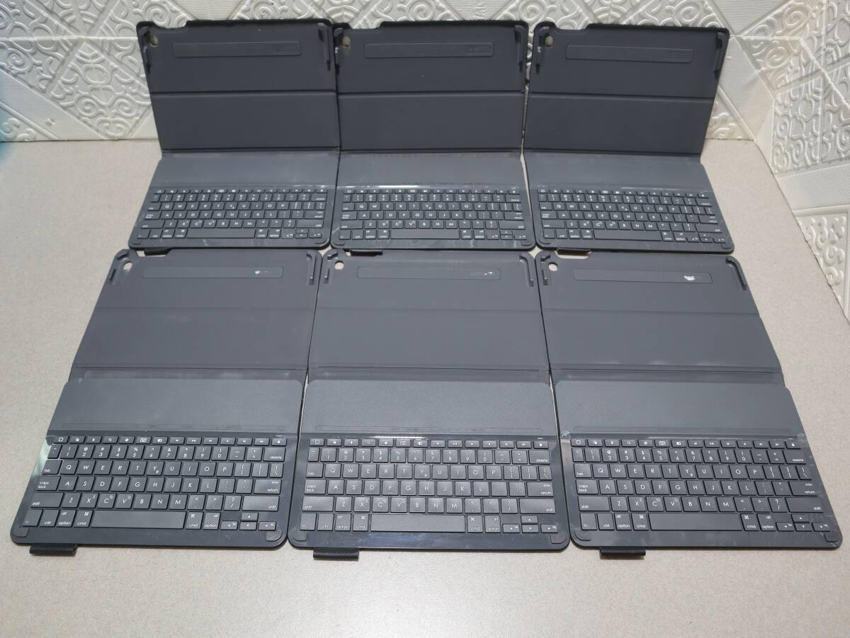 A0469 P 6個セット【中古・動作確認済み】Logicool Y-R0048 iPad Air 2対応 Bluetoothキーボード ケース一体型カバー ブラック拍卖
