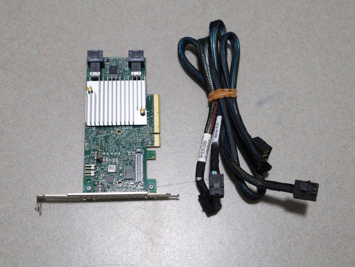 A0512 P SAS RAIDコントローラ LSI Logic MegaRAID 03-25596-04002 PCI-Express サーバー用 ケーブル付き 動作確認済 中古品拍卖