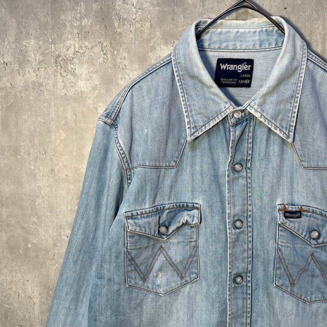 人気アイテム☆ Wrangler ラングラー ダメージデニム ウエスタンシャツ拍卖