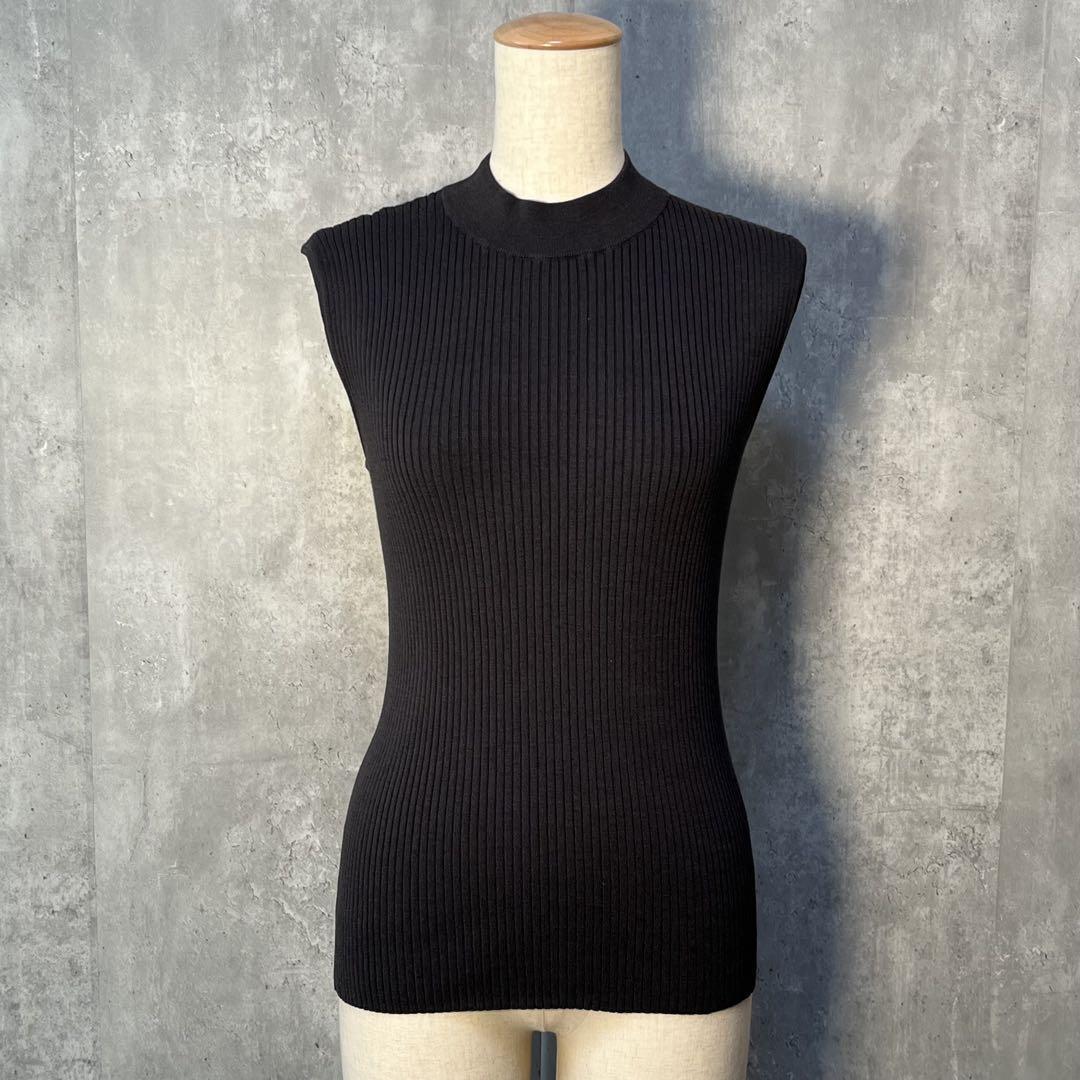 美シルエット☆ MIESROHE ミースロエ シルク混 コットン ノースリーブニット拍卖