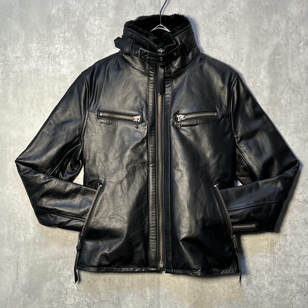 美品☆ Liugoo Lethers リューグーレザーズ 本革 馬革 ホースレザー ライダースジャケット拍卖
