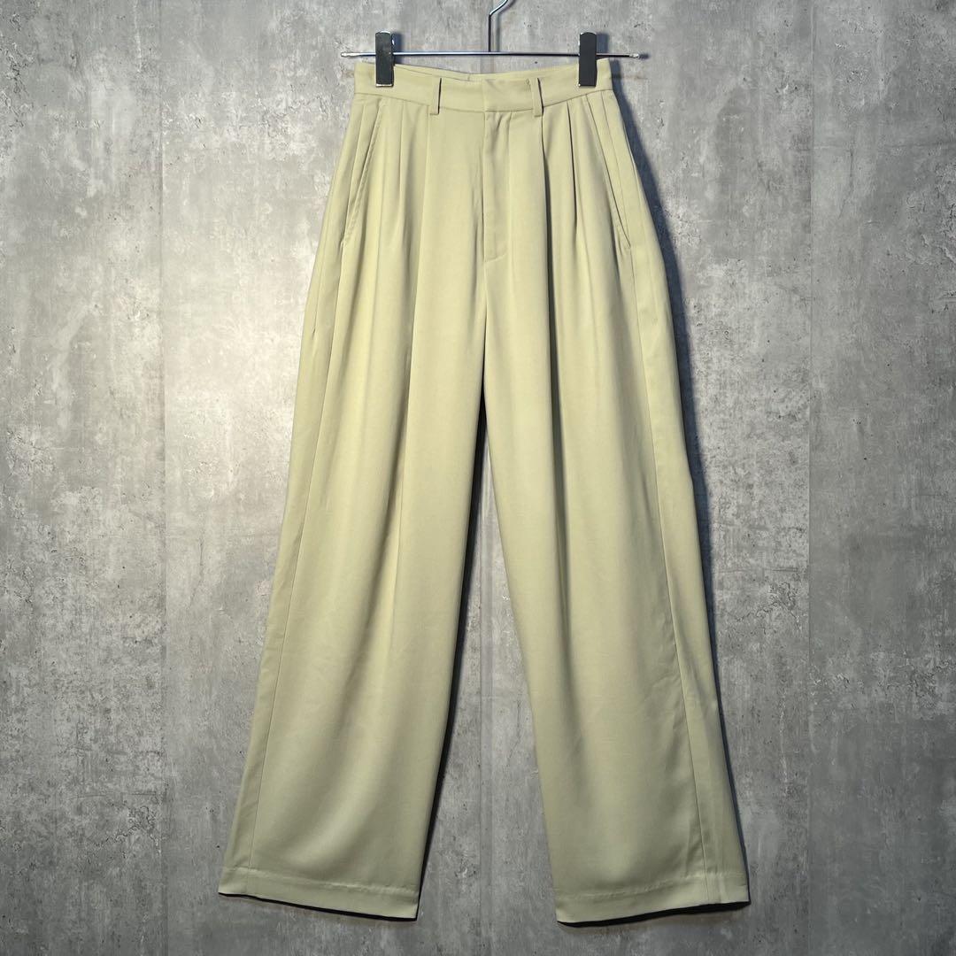 美品☆ CLANE クラネ ベーシックタックパンツ 希少0サイズ 美シルエット拍卖