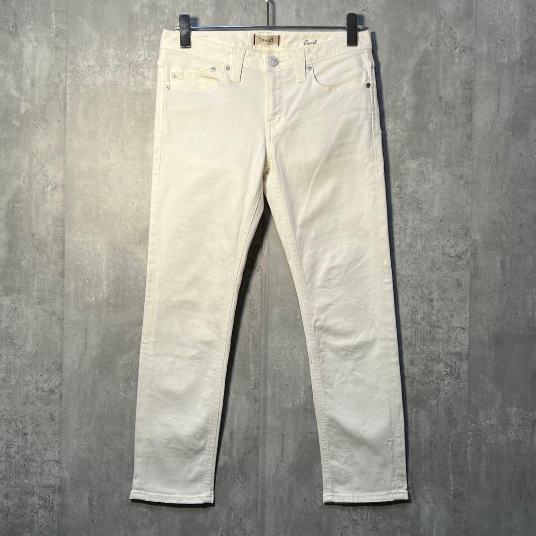 人気型☆ YANUK ヤヌーク Cecil ホワイトデニム 美脚パンツ 24サイズ拍卖
