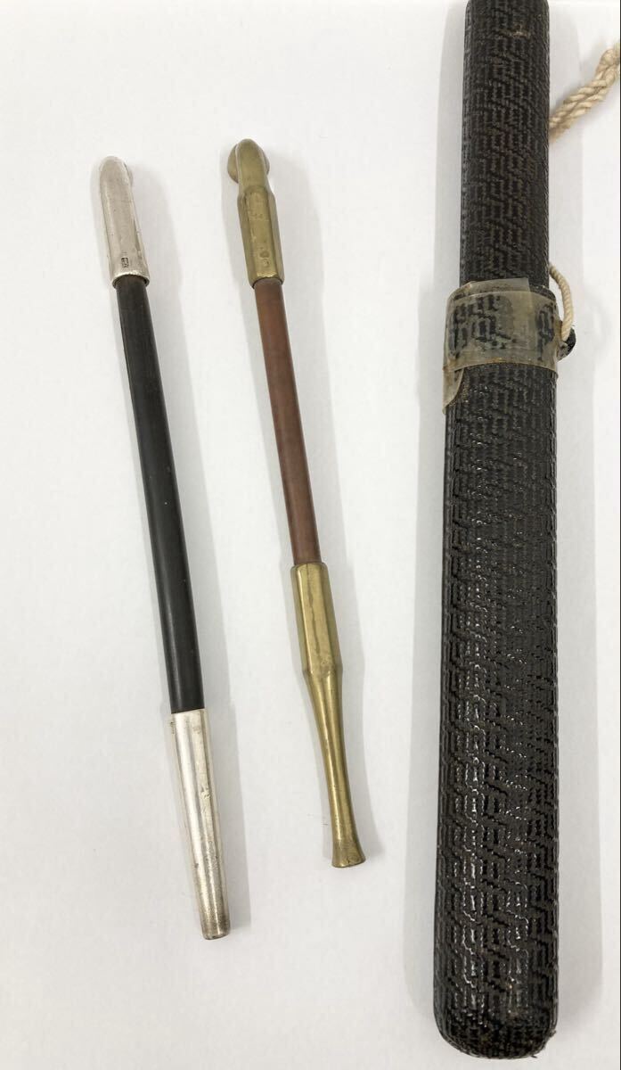 1円スタート  喫煙具 アンティーク キセル 煙管 時代物 パイプ 煙草入れ 煙管筒 古道具 レトロ1018Ta拍卖