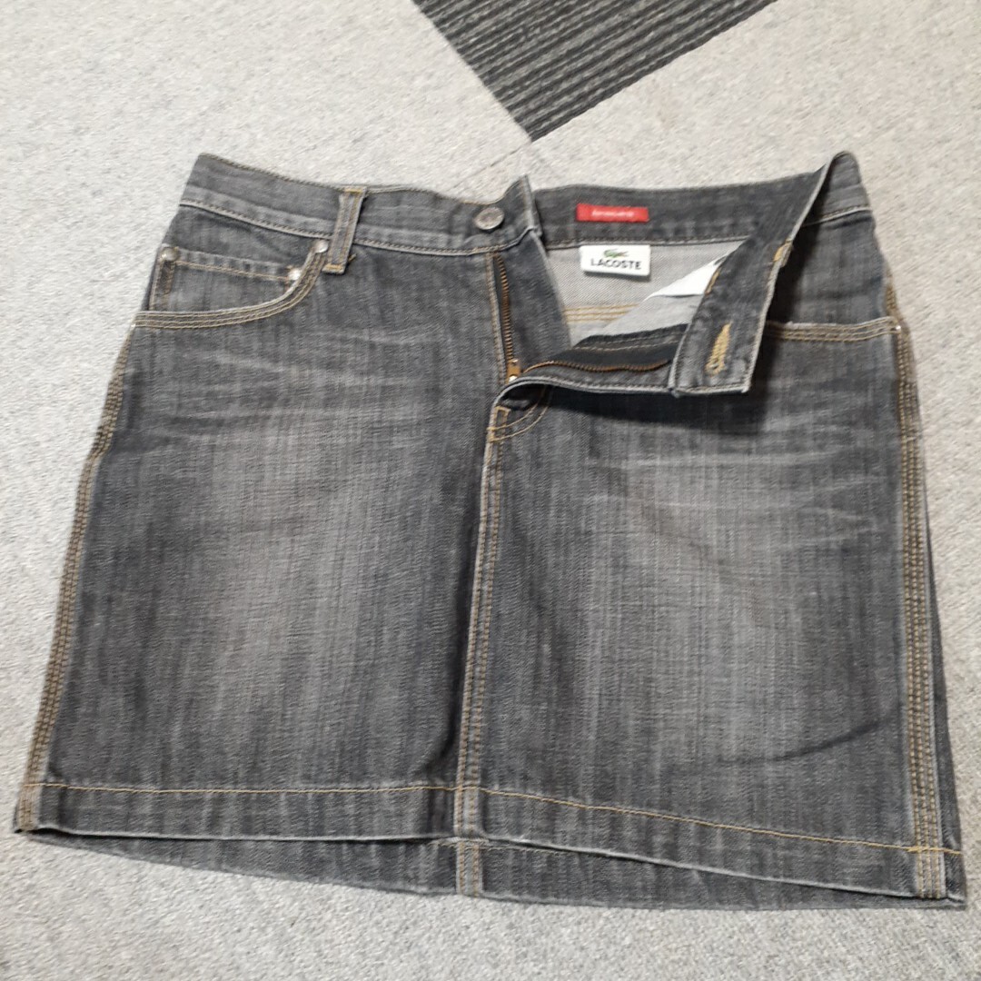 LACOSTEラコス デニムスカート デニムミニスカート40拍卖