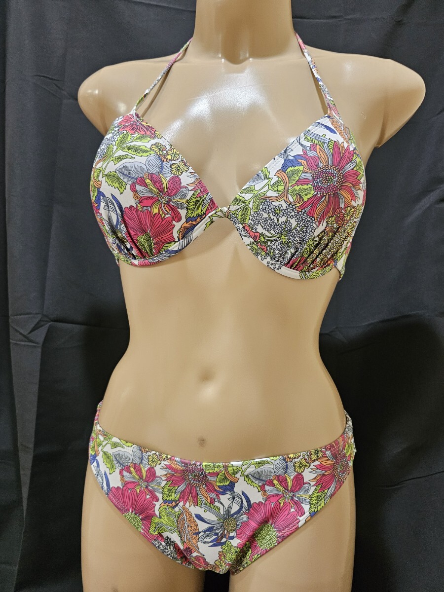 ΣD479★レディース水着ワイヤービキニ M 3点セット拍卖