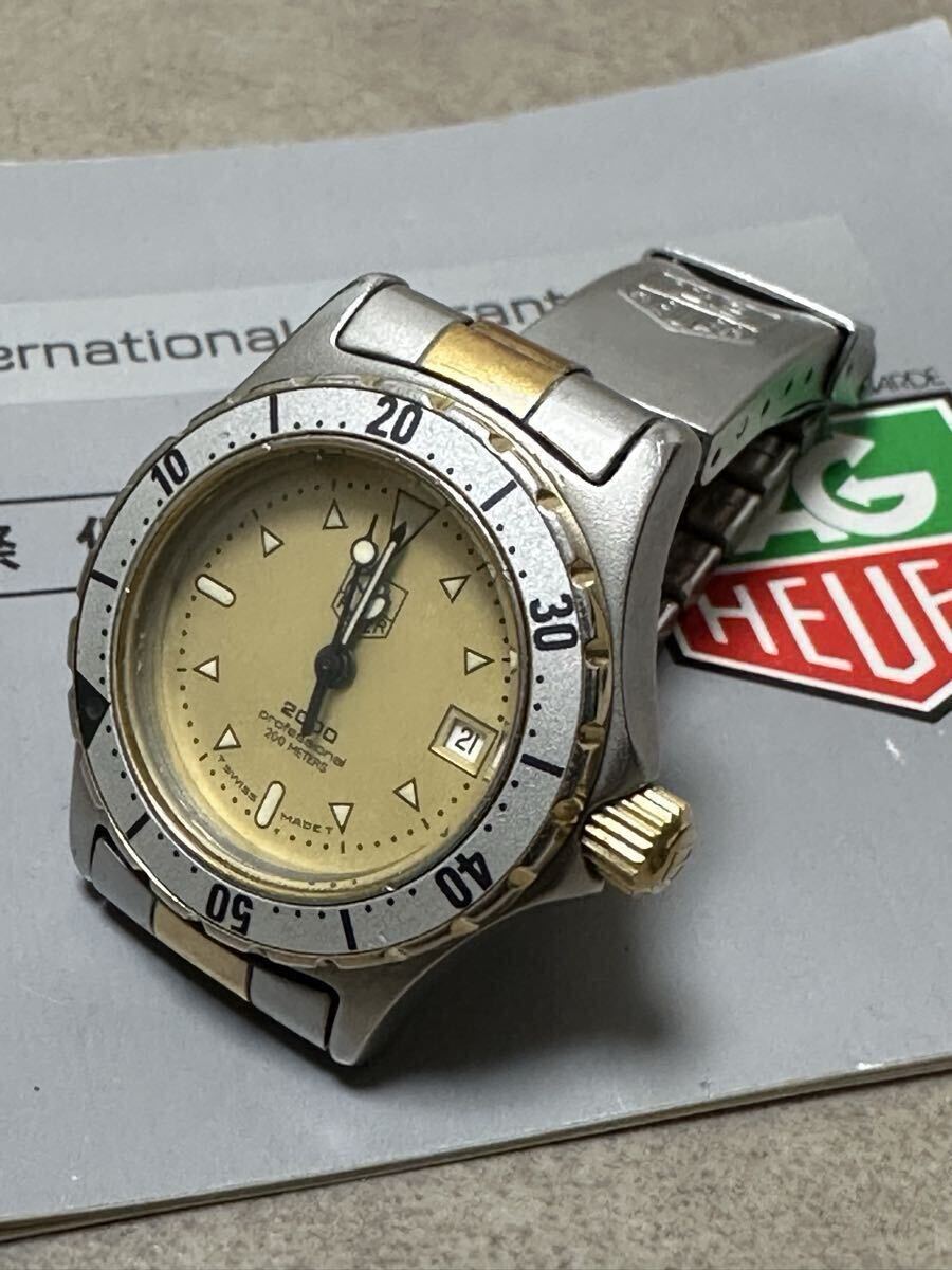 タグホイヤー TAG HEUER 974.008 2000 プロフェッショナル レディース 腕時計 クォーツ QZ デイト 電池切拍卖