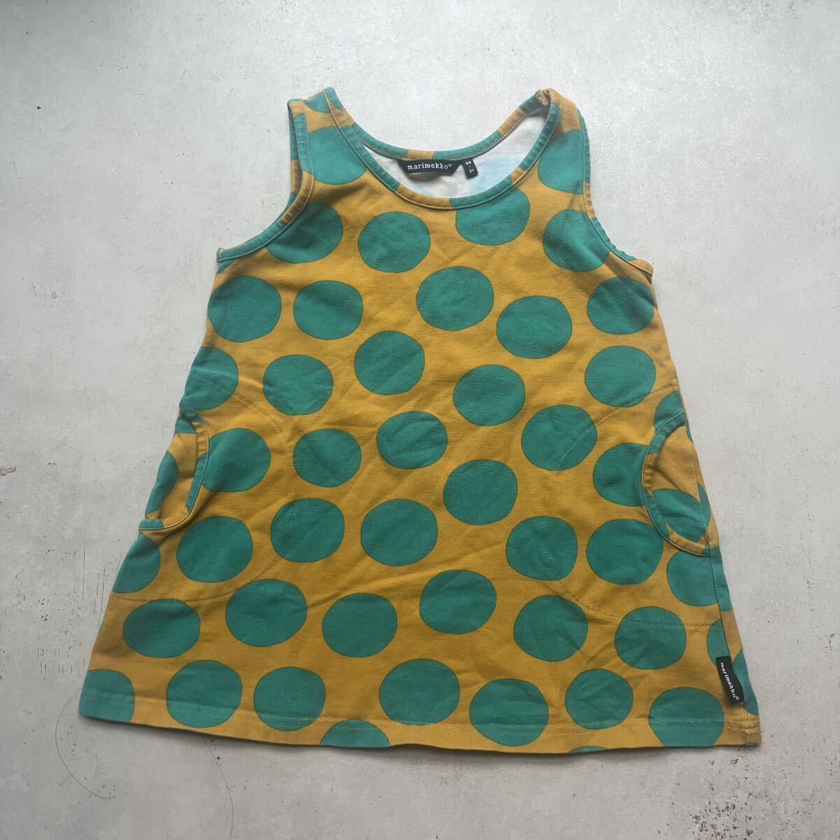 marimekko マリメッコ 子供服 女の子 ワンピース ノースリーブ ドット柄 98 3Y拍卖