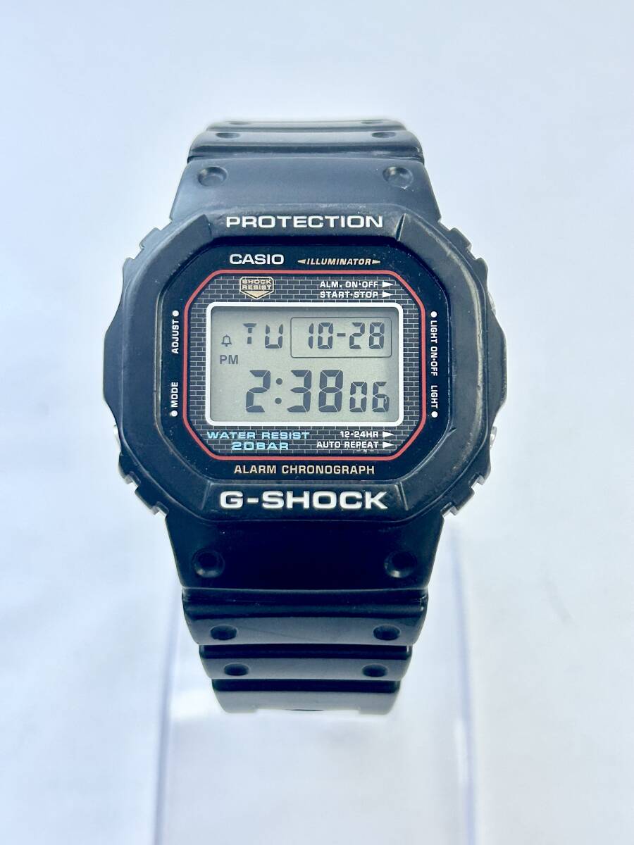 ML734【RUP】★1円~★ 稼働品 CASIO カシオ G-SHOCK ジーショック 初代復刻 スクリューバック DW-5000 ブラック デジタル メンズ腕時計拍卖