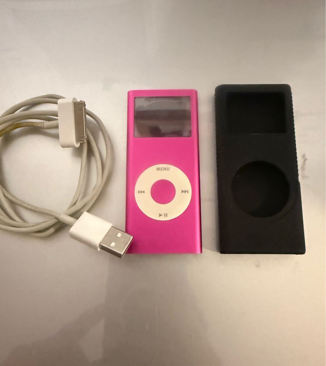 iPod nano 初期化済 ピンク Apple アップル シリコンケース付き ジャンク拍卖