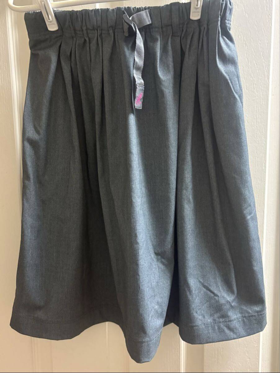 1427★GRAMICCIグラミチ★グレーひざ丈トレッキングスカート★サイズF★中古拍卖