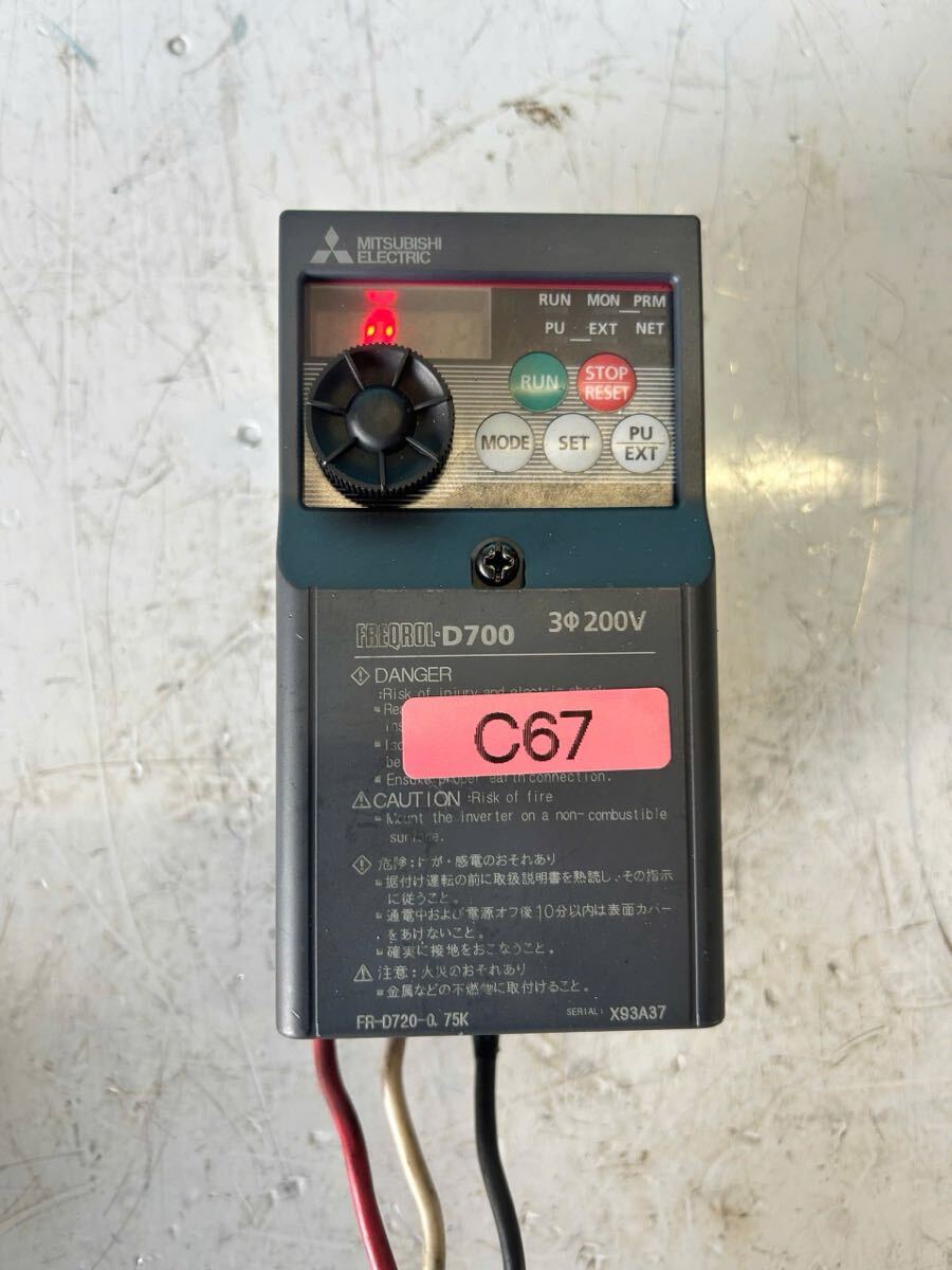 C67 MITSUBISHI INVERTER FR-D720-0.1kw拍卖