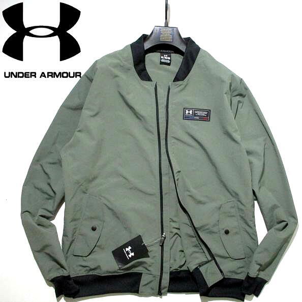 ▼ 新品 未使用 アンダーアーマー ジップジャケット ブルゾン MA-1 メンズ XLサイズ UNDER ARMOUR カーキ オリーブ ゴルフにも!拍卖