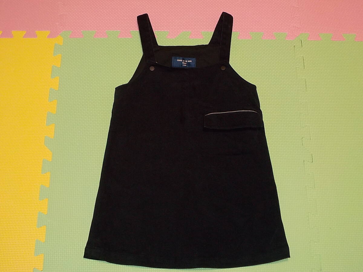 送料無料 中古 COMME CA DU MODE FILLE コムサデモード ベロア調サロペットスカート 子供服 110Aサイズ 送料込み拍卖