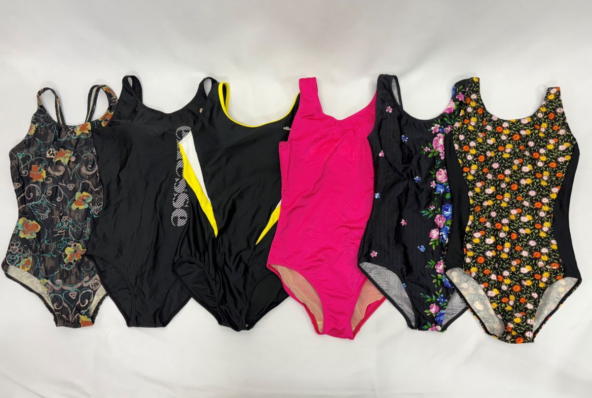 r2_5575r すべて良品! 6枚セット! 女性用 競泳水着 水着 大人のLサイズ ellesse エレッセ拍卖
