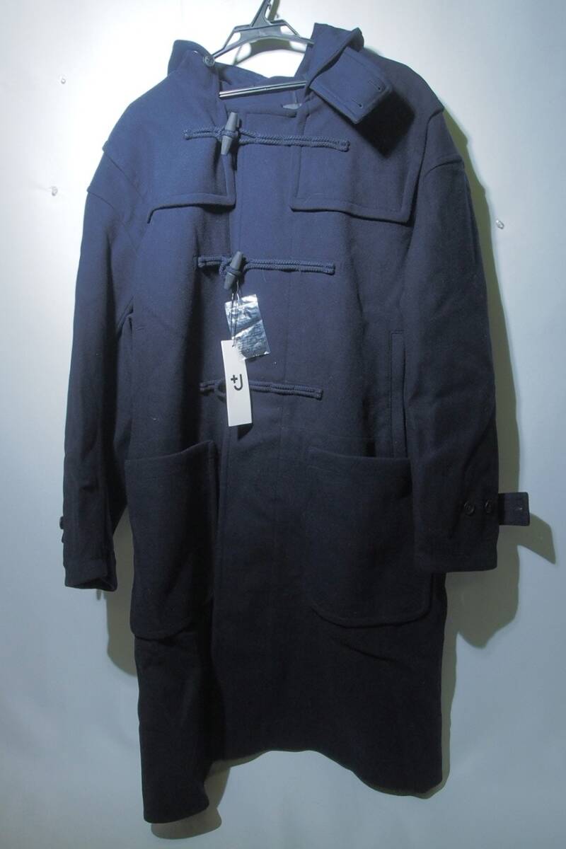 r2_5630k 新品 未使用品 UNIQLO ユニクロ+J 定価¥2万9900円 ネイビー ダッフルコート 男性/サイズXXL/中箱拍卖