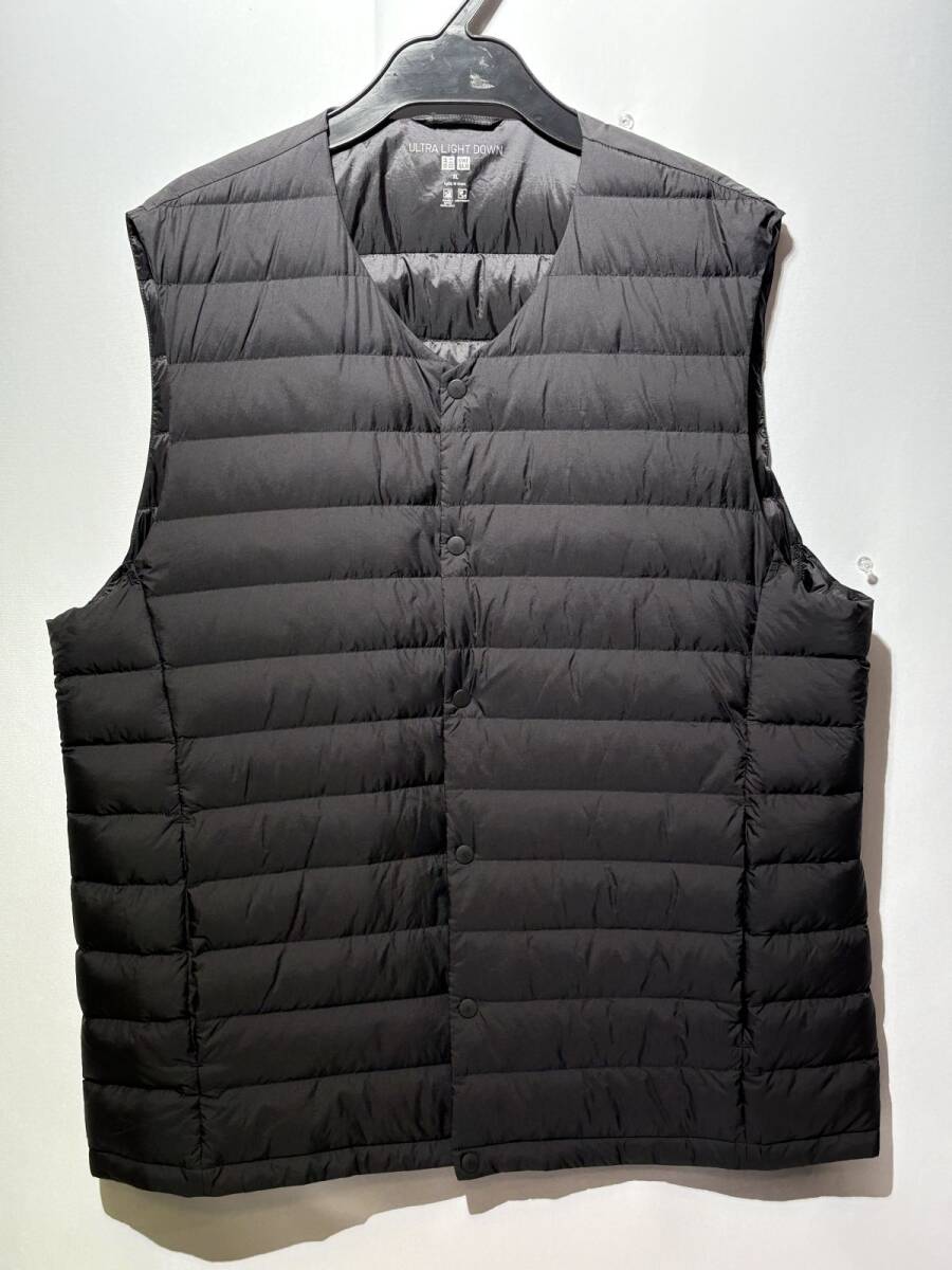 r2_5634r ユニクロ UNIQLO ウルトラライトダウン コンパクトベスト メンズXL 収納袋付き 内ポケット ダウンベスト拍卖