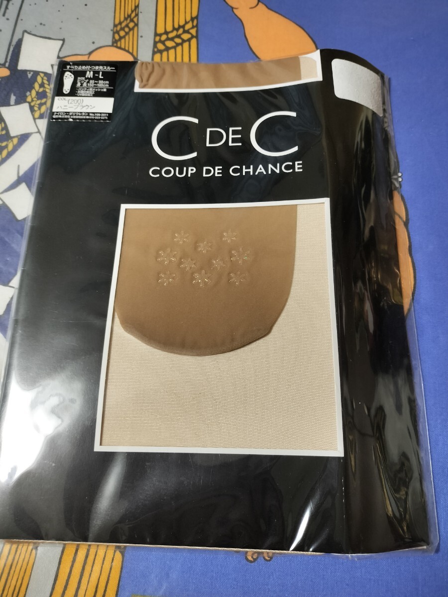 c de c coup de chance すべり止め付 つま先スルー M-L パンティストッキング ハニーブラウン パンスト pantystocking拍卖