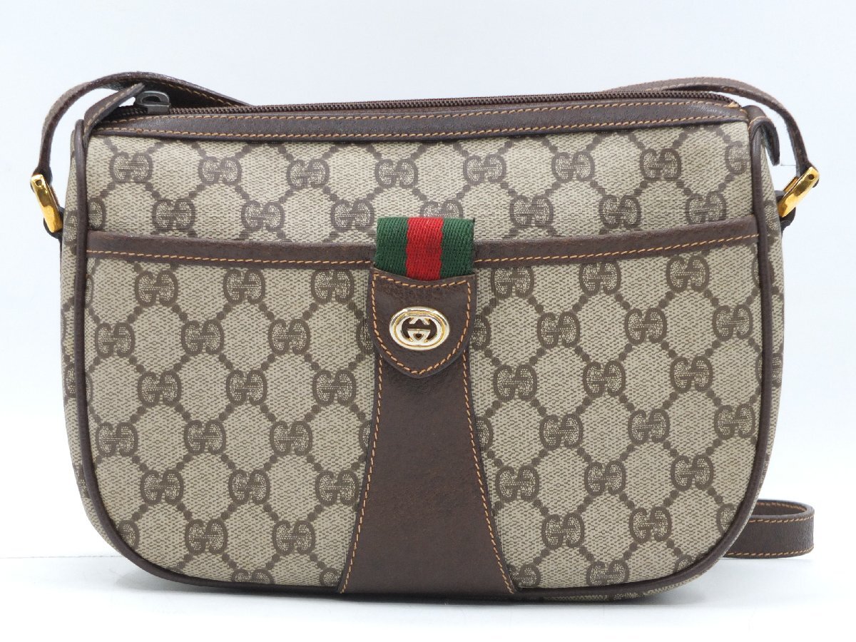 【z33411】GUCCI グッチ オールドグッチ シェリーライン GG柄 ショルダーバッグ ヴィンテージ 格安スタート拍卖