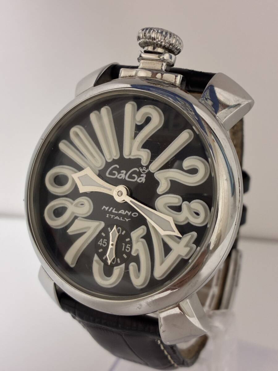 GaGaMILANO ガガミラノ Manuale 48mm 腕時計 5010.04S シルバー 稼働品拍卖