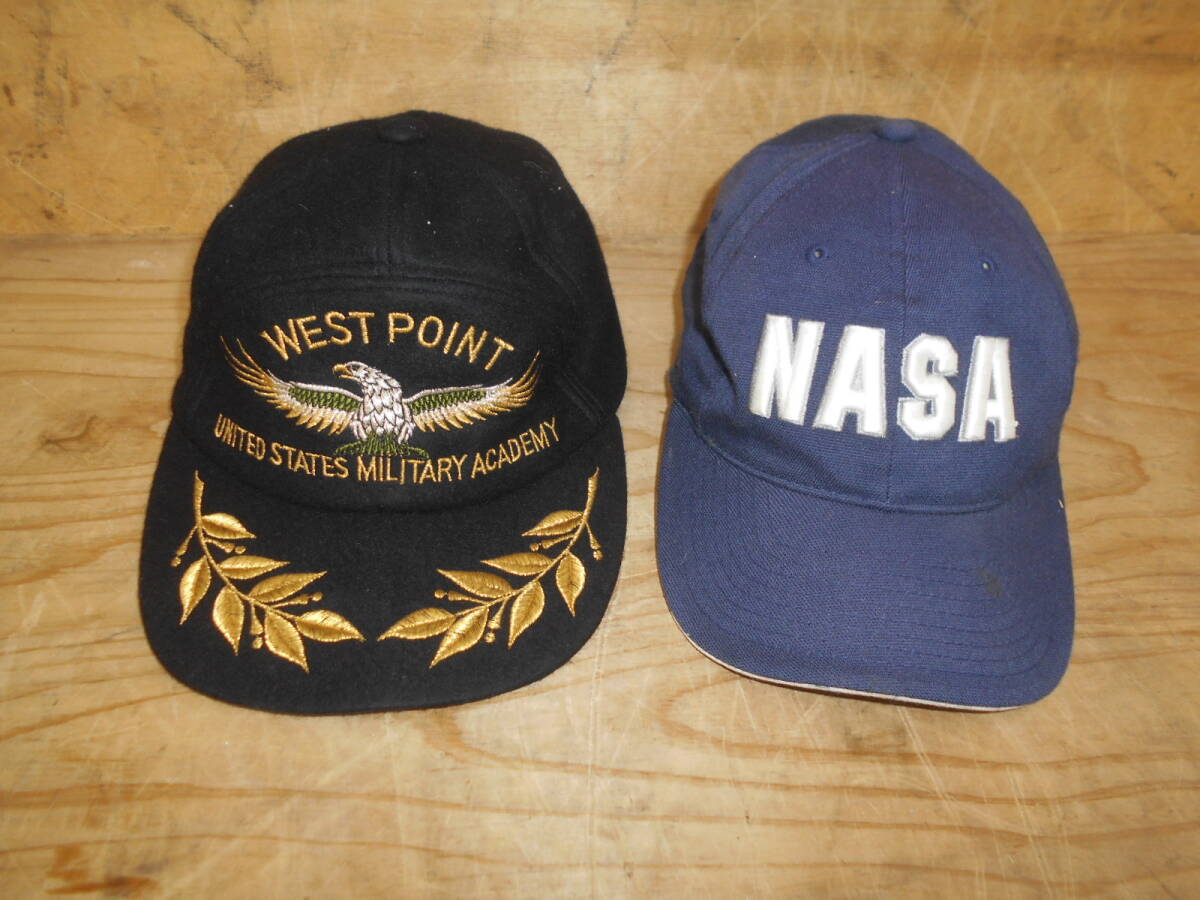 中古 帽子2点●American Needle NASA アメリカンニードル + US ミリタリーアカデミー L~LLサイズ拍卖