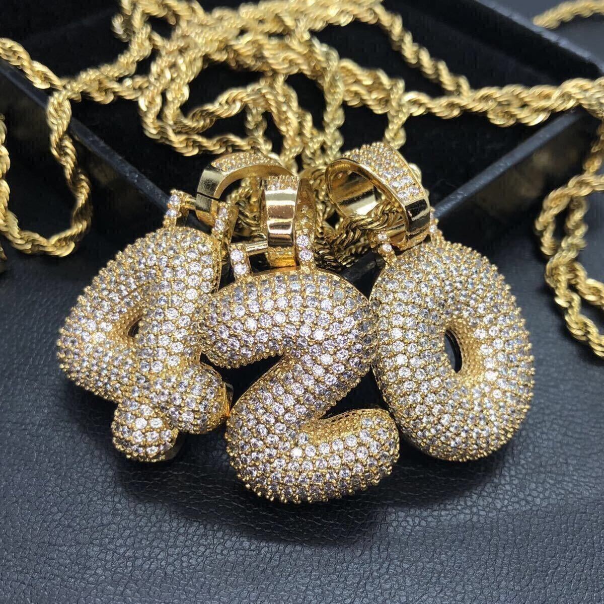 【3つ】420 カスタム ネックレス ロープ チェーン hiphop スラング ゴールド 18k 金メッキ ブリンブリン アイス ドリップ drip拍卖
