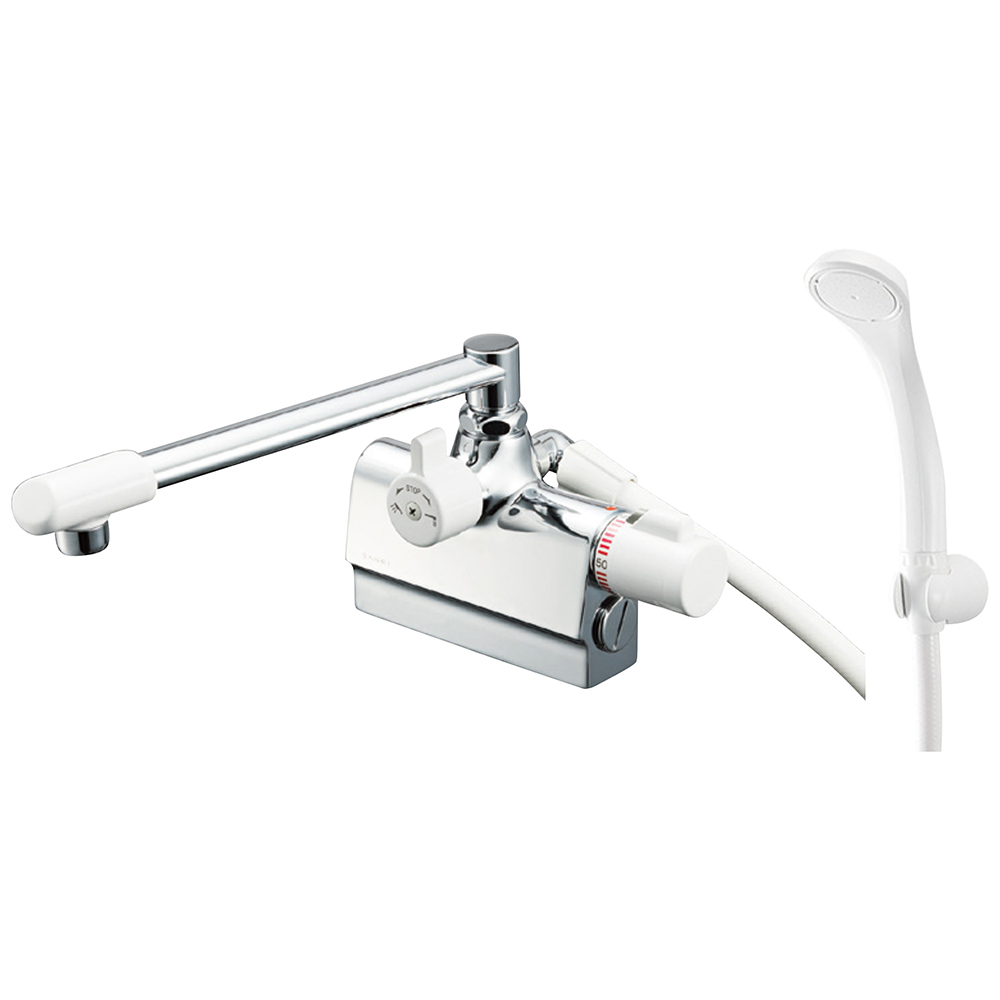 s-H SANEI サーモデッキシャワー混合栓 SK78D-W-13 バスルーム用 取り付けピッチ 102mm 浴室 サンエイ endstbG拍卖