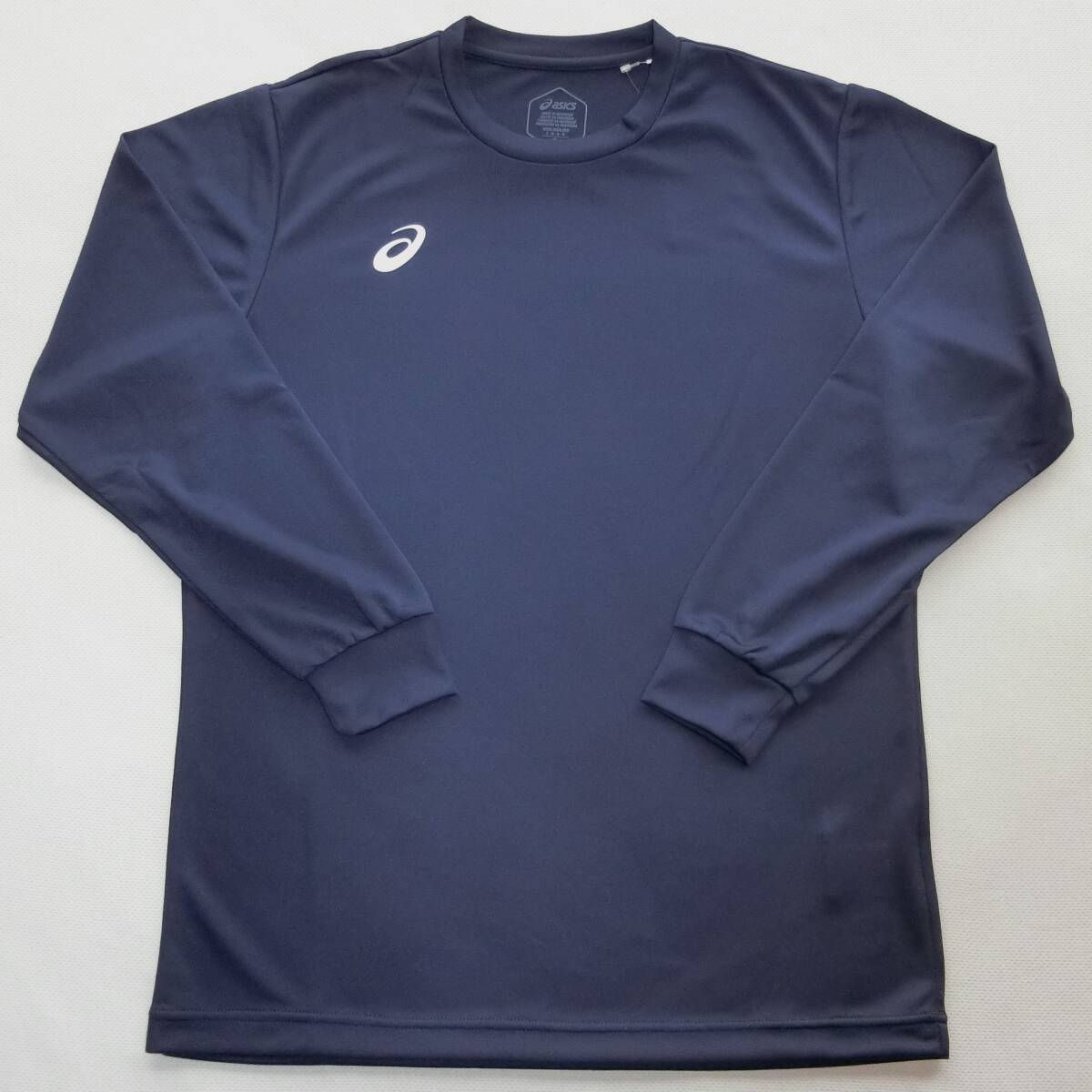 【新品】アシックス ワンポイント 長袖Tシャツ (L) ピーコート 2033A658 asics拍卖