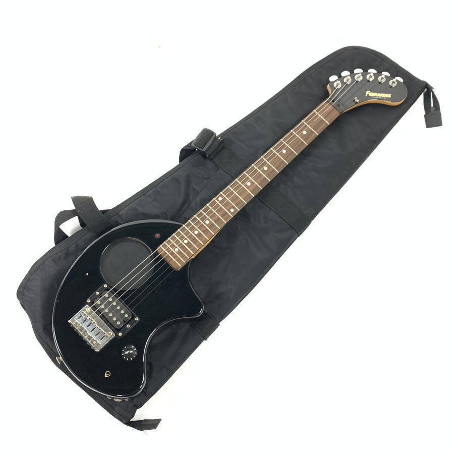 Fernandes フェルナンデス ZO-3 アンプ内蔵 エレキギター ブラック系 ソフトケース付 ゾウさんギター ★簡易検査品拍卖