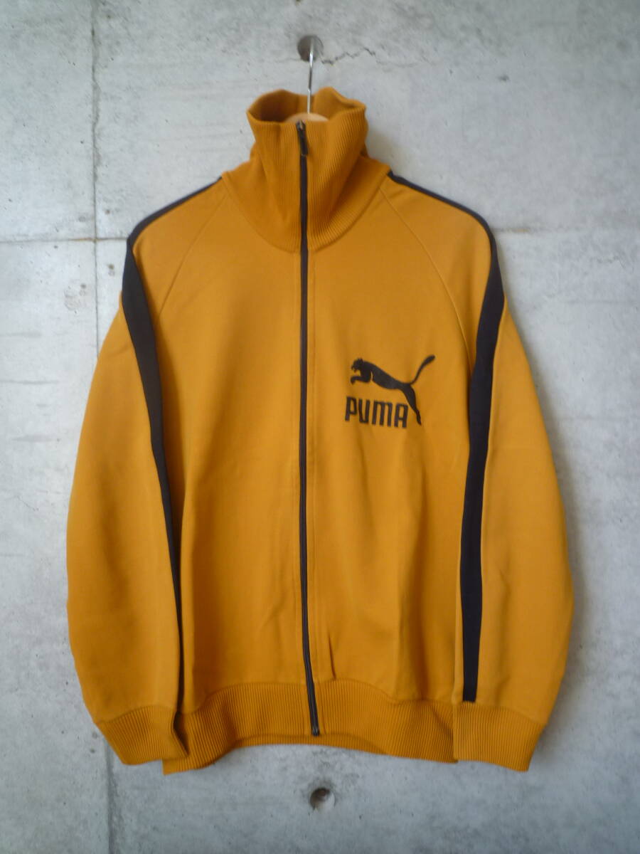 【激レア!】60s 目付きタグ puma プーマ ジャージ トラックジャケット マスタードイエロー ヴィンテージ vintage 70s 80s拍卖