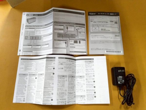 【本体無し】Roland CUBE Lite ギター アンプ 取扱説明書 + Roland PSD-100 ACアダプター拍卖