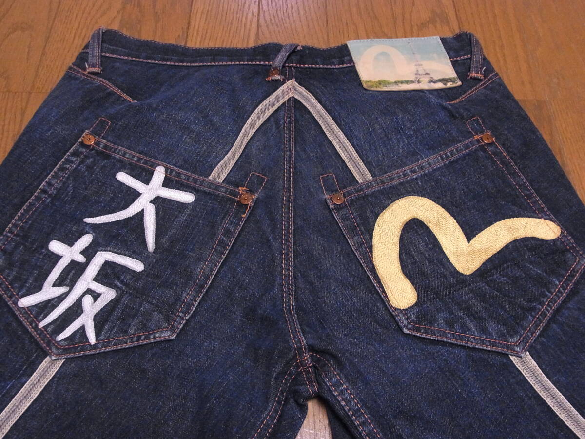 510-96/EVISU/エヴィス/大阪/カモメ/刺繍/パリ/デニムパンツ/ジーンズ/W32拍卖