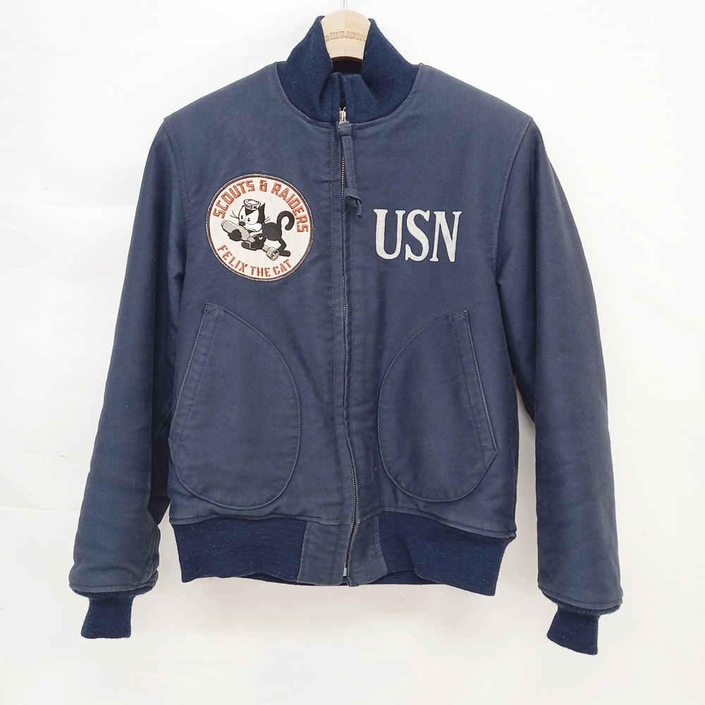 ●古5134 TOYS McCOY トイズマッコイ NXs-1012 デッキ JKT FELIX ネイビー サイズ36 S タグなし ハンガー付き【67】拍卖