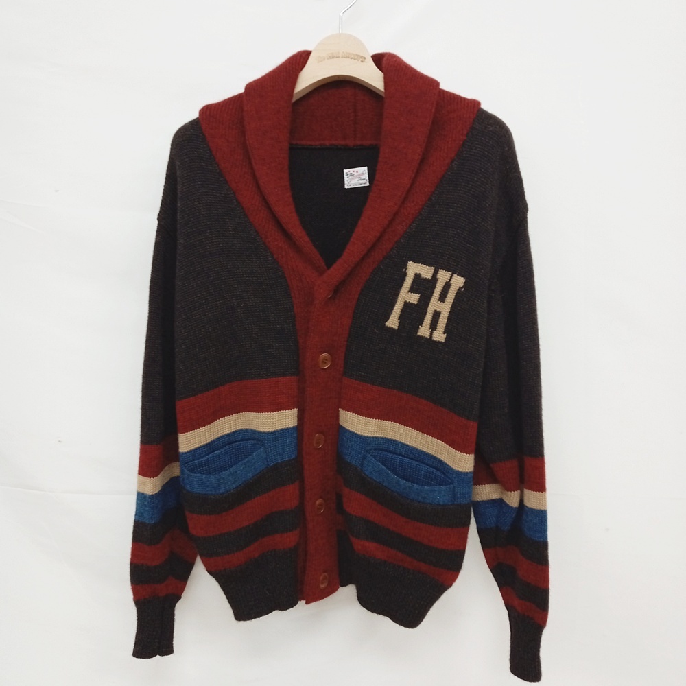 ●古5143 THE FLAT HEAD フラッドヘッド カーディガン Mサイズ ハンガー付き【67】拍卖