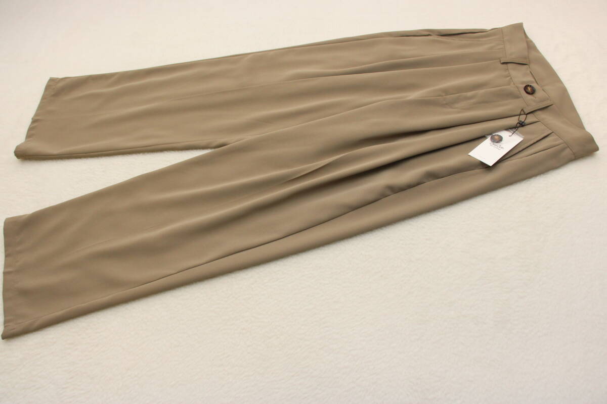 5202 新品タグ付 ツータックパンツ グレージュLサイズ拍卖