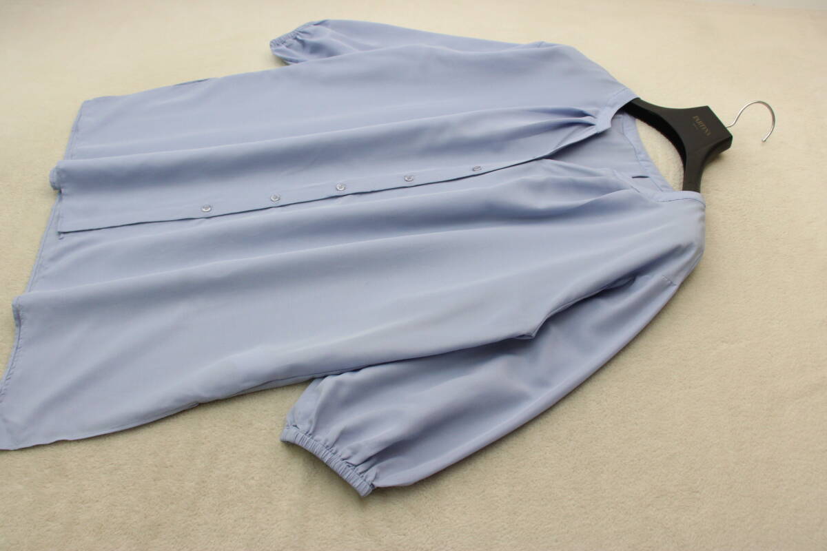 4-661 新品 チュニックシャツ ブルーFサイズ拍卖