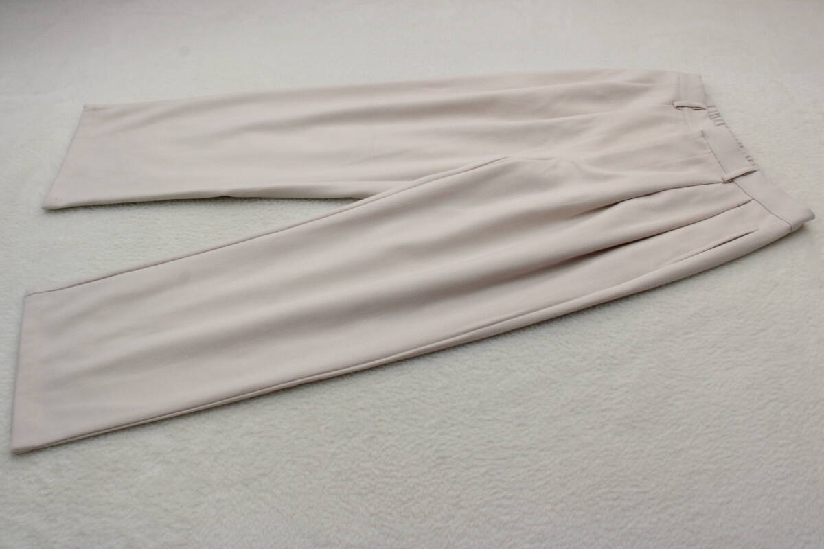 5255 新品 ウエストゴムダブルタックパンツ オフホワイトFサイズ拍卖