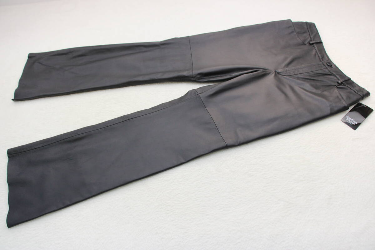 5969 新品タグ付き 高級羊革レザーパンツ ブラック17号拍卖