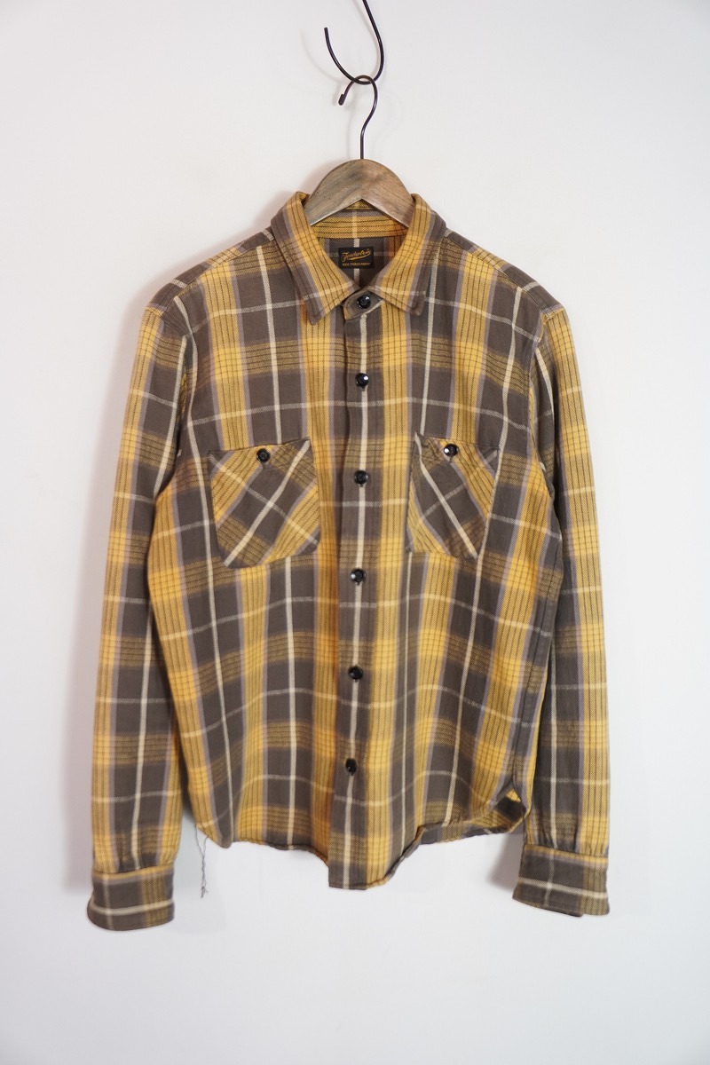 美品 TENDERLOIN テンダーロイン T-HEAVY FLANNEL SHT チェック柄 長袖 フランネル シャツ アーカイブ サイズS 1026P拍卖