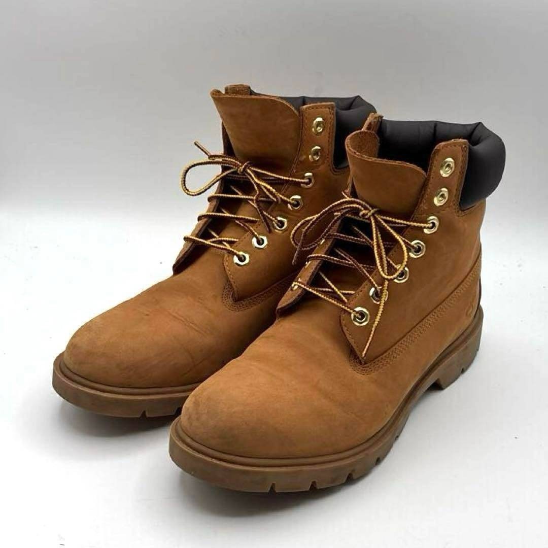 Timberland 6インチベーシックブーツ ヌバックレザー 本革 26.5 ティンバーランド イエローブーツ拍卖