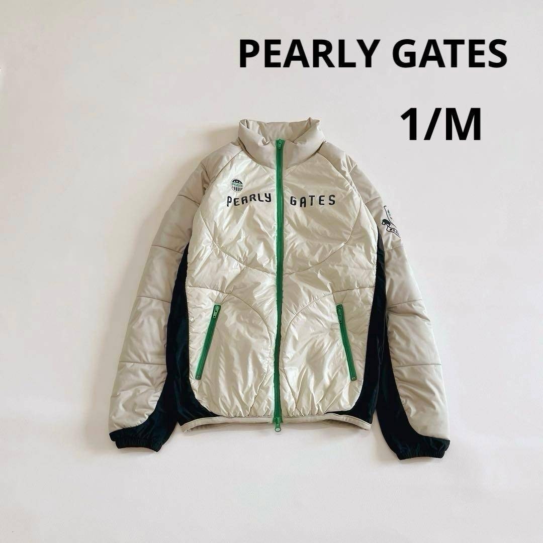 パーリーゲイツ ダウンジャケット 1/M ベージュ アイボリー レディース PEARLY GATES拍卖